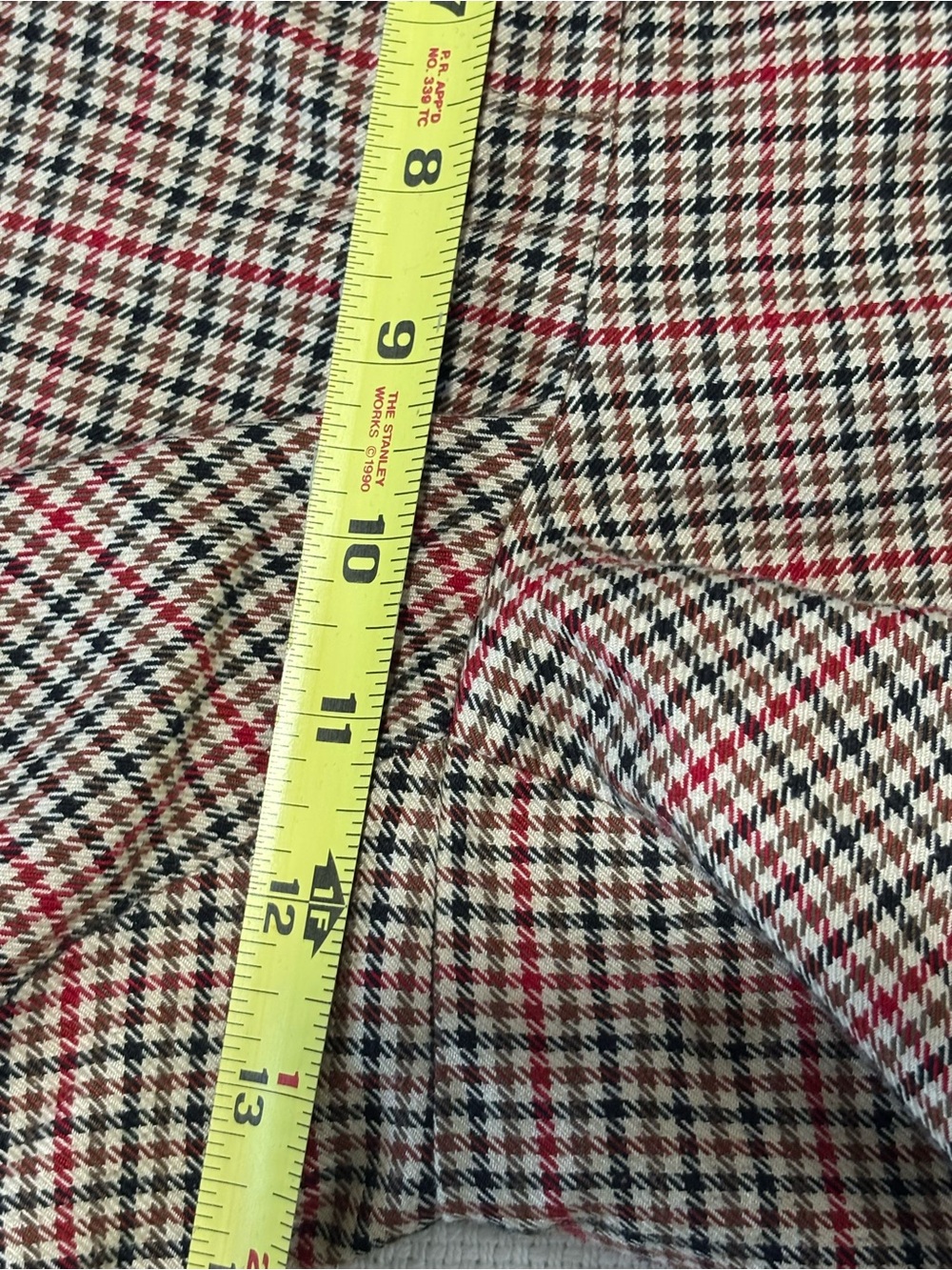 Tommy Hilfiger Brown Glen Plaid Cropped Slim Pants - Picture 6 of 14